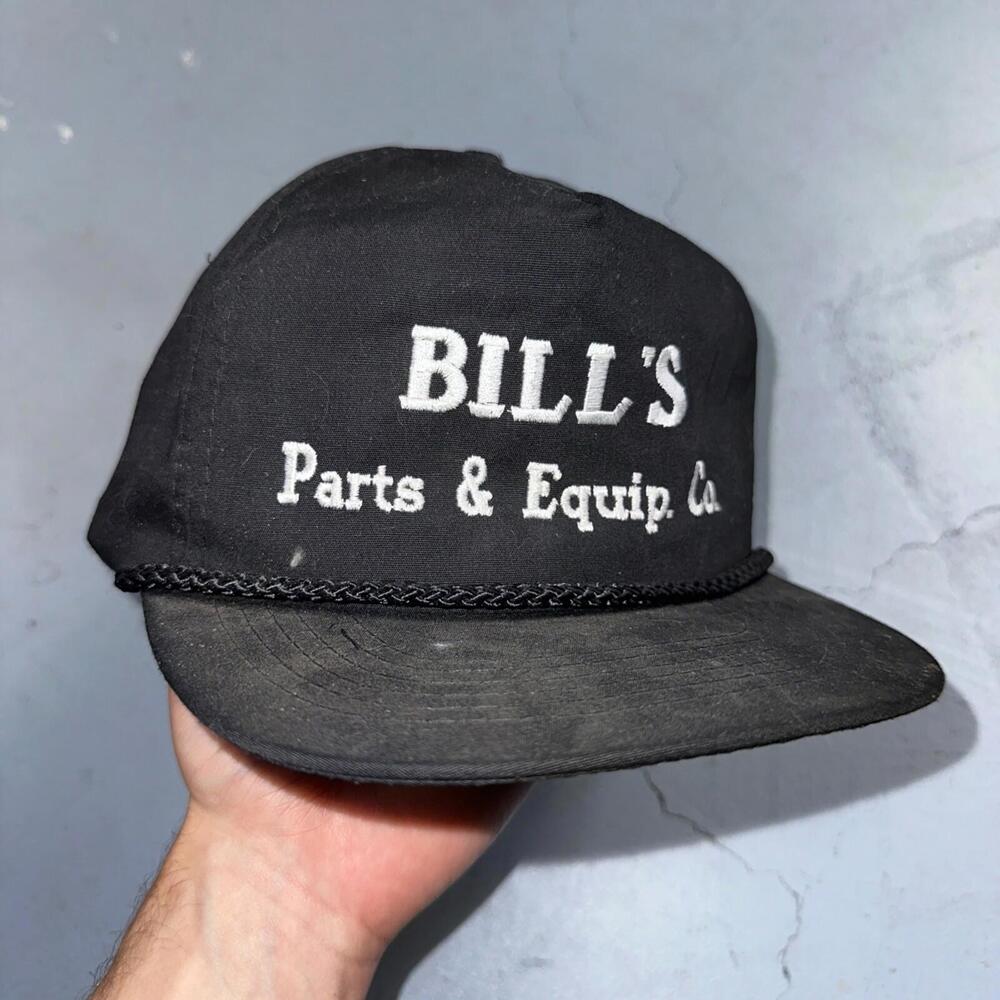 Bills Part Equip Text Funny VTG Hat Cap Snapback Commercial Fun Bill Quote